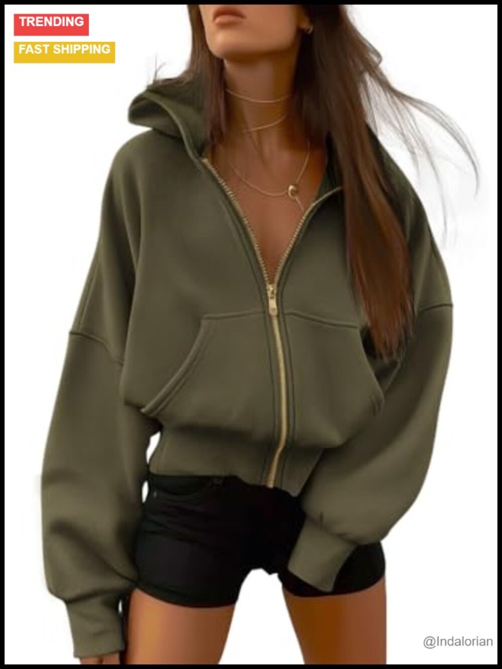 Zip Up Hoodie Women Fleece Lined Long Sleeve Full Zip Sweatshirt